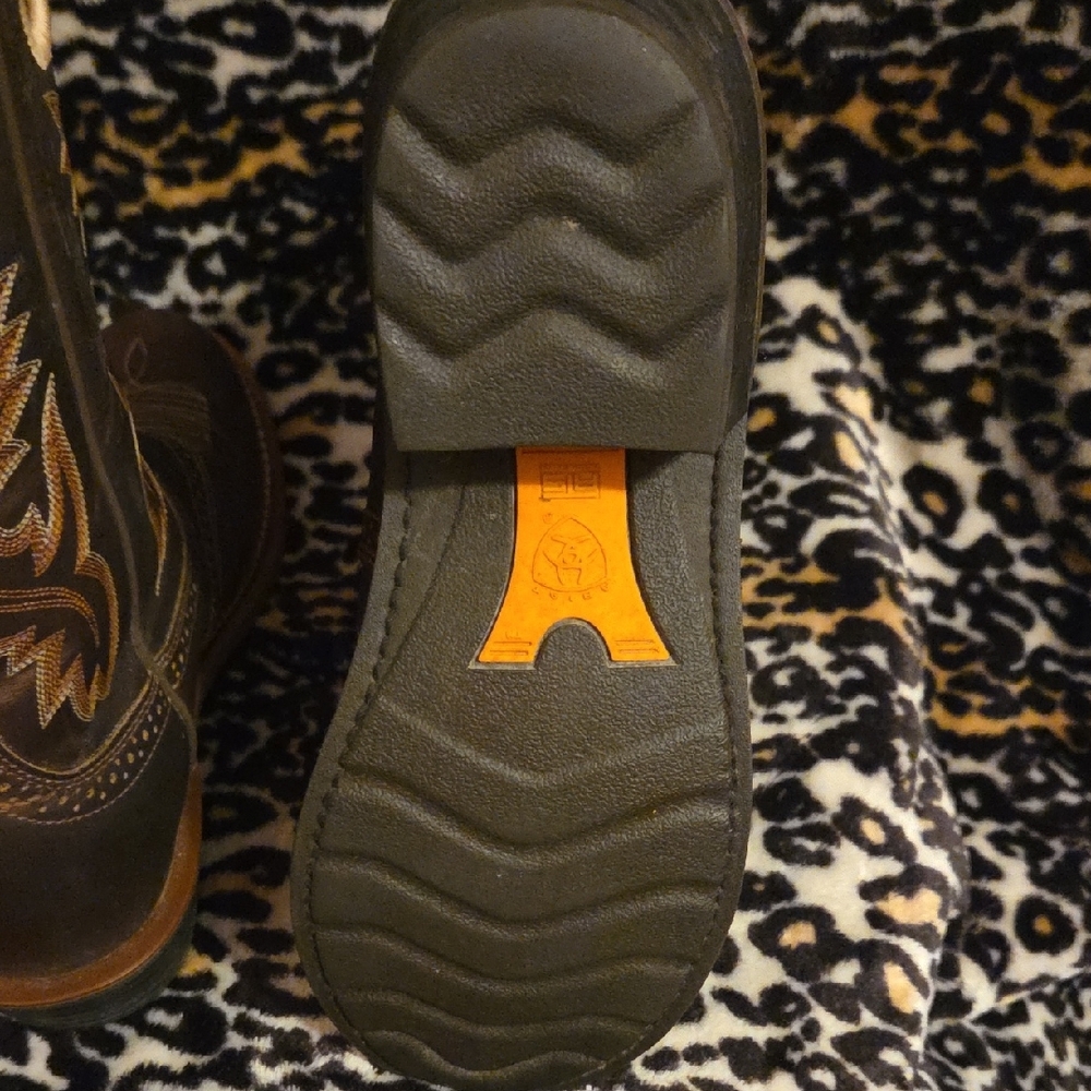 Ariat Dark Brown Embroidered Heeled Boots - Picture 6 of 6